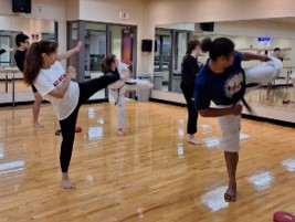 Students doing forms