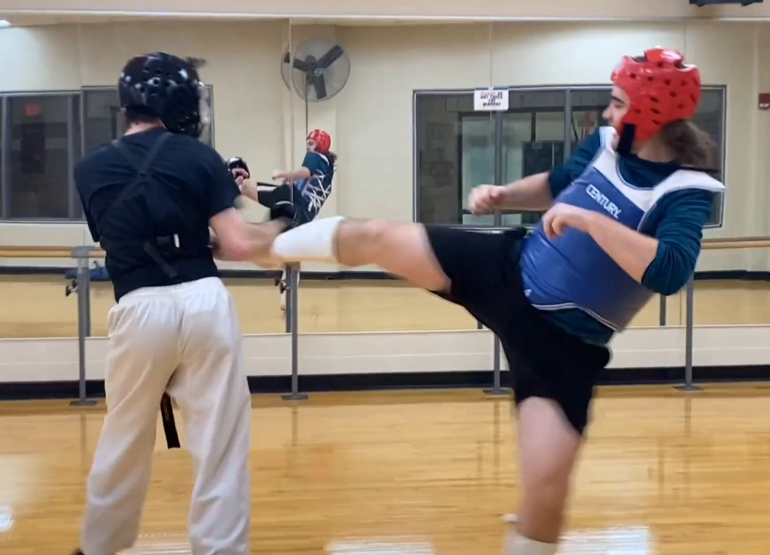 Students doing Sparring